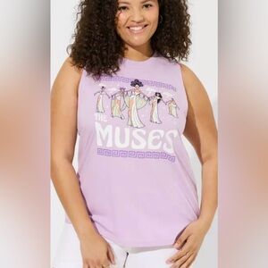 NWT Torrid Disney Hercules The Muses lavender tank top size 5X